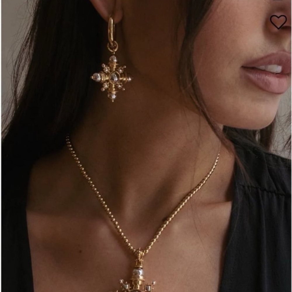 WeWoreWhat Mixed Metal Pendant Earrings